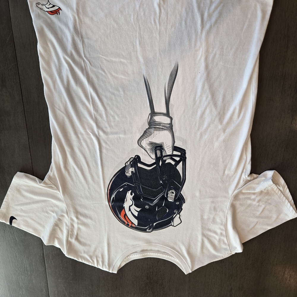 Nike White Athletic Tee with NFL Logo